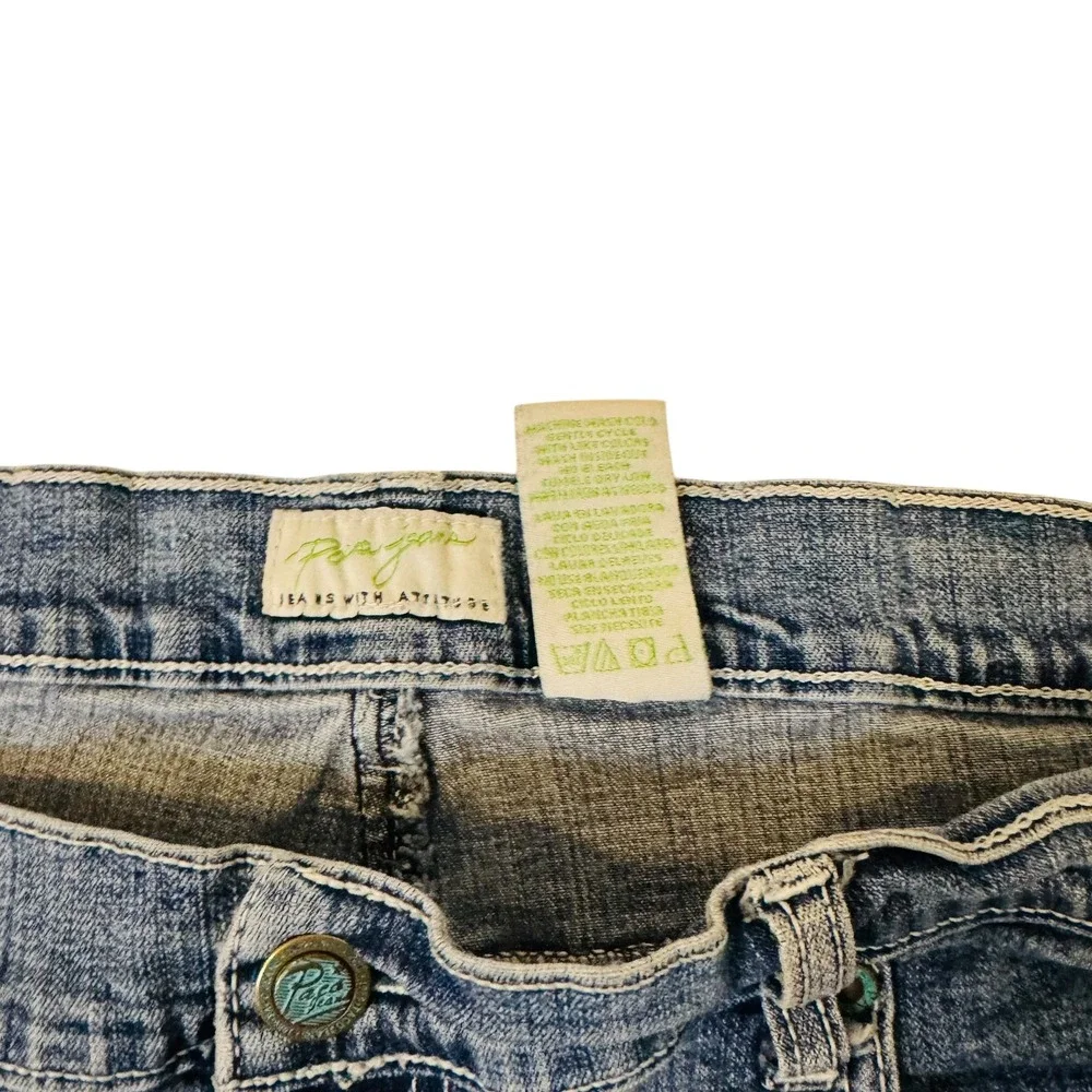 Paco Jeans Y2K Floral Embroidered Embellished‎ Flare Jeans Women's Size 18